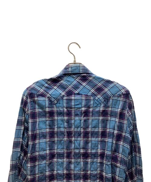 low hurtz（ロウハーツ）low hurtz (ロウハーツ) チェックシャツ ブルー サイズ:Mの古着・服飾アイテム