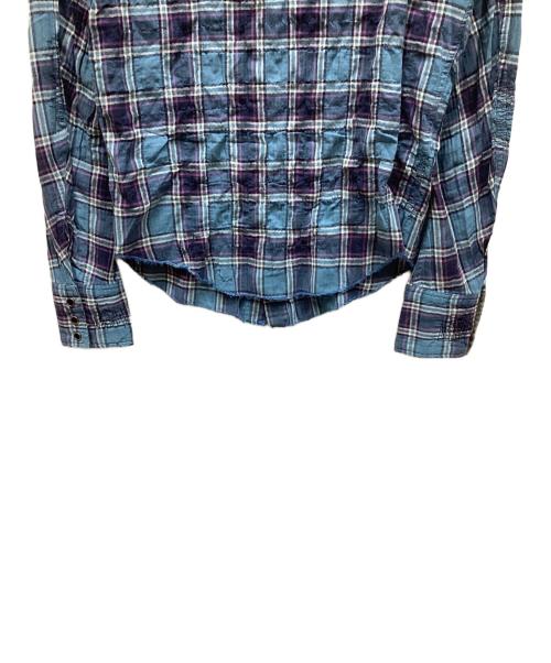 low hurtz（ロウハーツ）low hurtz (ロウハーツ) チェックシャツ ブルー サイズ:Mの古着・服飾アイテム