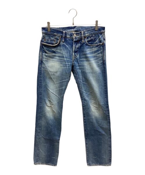 Hysteric Glamour（ヒステリックグラマー）Hysteric Glamour (ヒステリックグラマー) スタッズデニムパンツ ライトインディゴ サイズ:W30の古着・服飾アイテム
