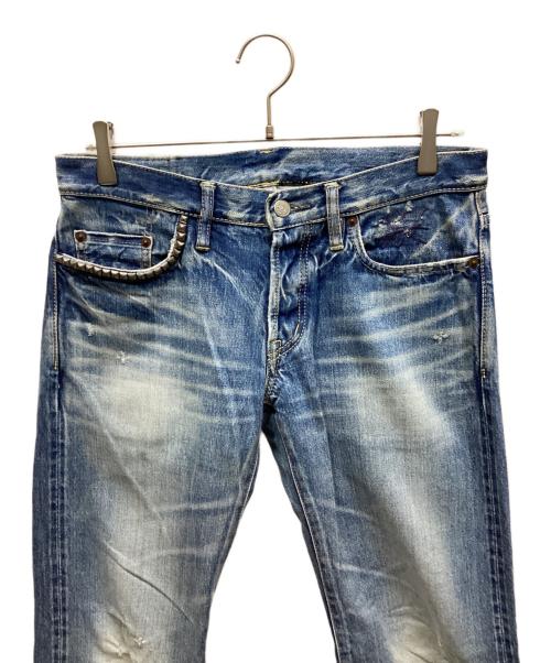Hysteric Glamour（ヒステリックグラマー）Hysteric Glamour (ヒステリックグラマー) スタッズデニムパンツ ライトインディゴ サイズ:W30の古着・服飾アイテム