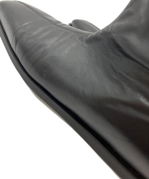 STUDIO DOE（スタジオドゥ）STUDIO DOE (スタジオドゥ) Leather Square Toe Wrinkled Boots ブラック サイズ:40の古着・服飾アイテム