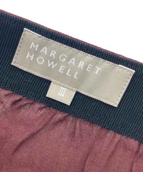 MARGARET HOWELL（マーガレットハウエル）MARGARET HOWELL (マーガレットハウエル) フロントギャザーロングスカート ブラウン サイズ:Lの古着・服飾アイテム