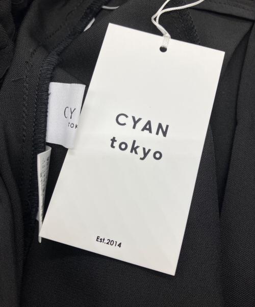 CYAN TOKYO（シアン トーキョー）CYAN TOKYO (シアン トーキョー) ライン2タックワイドパンツ ブラック サイズ:Freeの古着・服飾アイテム