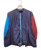 HeRIN.CYEヘリンドットサイ）の古着「Nylon tuck blouson」｜ネイビー