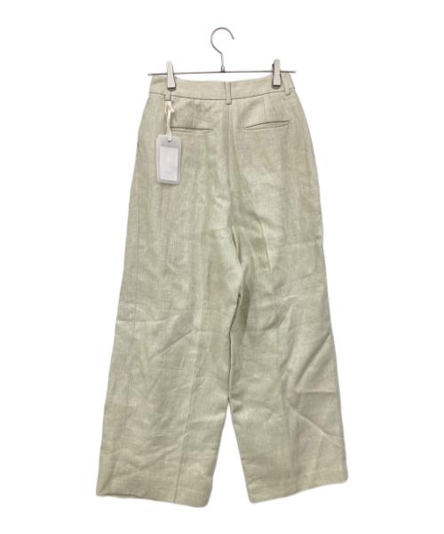 TODAYFUL（トゥデイフル）TODAYFUL (トゥデイフル) Tuck Linen Trousers 黄緑 サイズ:SIZE 36の古着・服飾アイテム