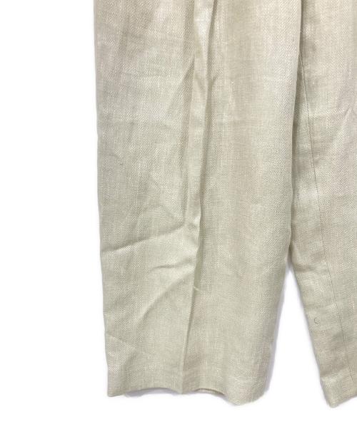 TODAYFUL（トゥデイフル）TODAYFUL (トゥデイフル) Tuck Linen Trousers 黄緑 サイズ:SIZE 36の古着・服飾アイテム