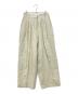 TODAYFUL（トゥデイフル）の古着「Tuck Linen Trousers」｜黄緑