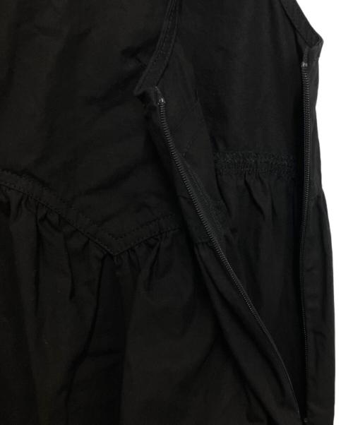 anuke（アンヌーク）anuke (アンヌーク) Cotton Gather Combinaison ブラック サイズ:36の古着・服飾アイテム