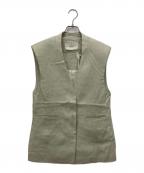 TODAYFULトゥデイフル）の古着「Linen Over Vest」｜黄緑