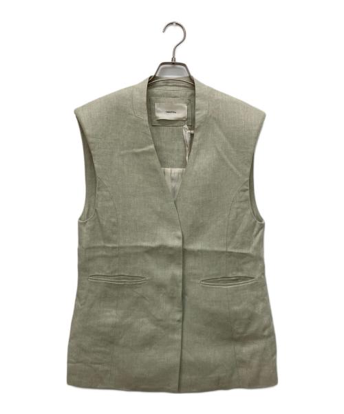 TODAYFUL（トゥデイフル）TODAYFUL (トゥデイフル) Linen Over Vest 黄緑 サイズ:36の古着・服飾アイテム