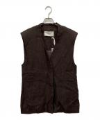 TODAYFULトゥデイフル）の古着「Linen Over Vest」｜グリーン