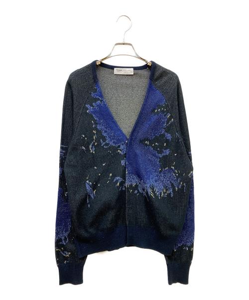TOGA VIRILIS（トーガ ビリリース）TOGA VIRILIS (トーガ ビリリース) ニットカーディガン ブラック×ブルー サイズ:46の古着・服飾アイテム