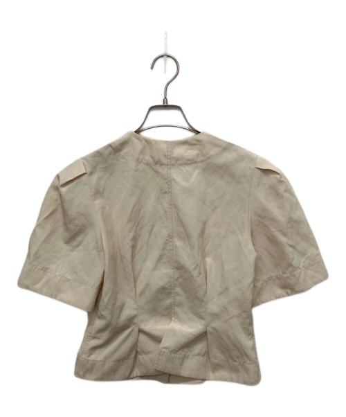 ESTNATION（エストネーション）ESTNATION (エストネーション) Vネックショートジャケット ベージュ サイズ:38の古着・服飾アイテム