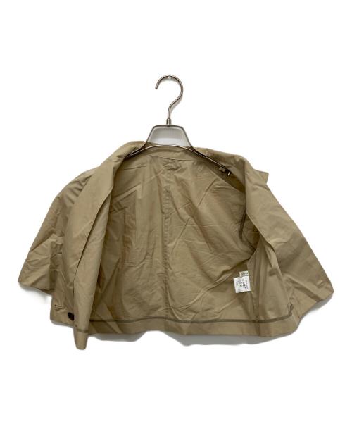ESTNATION（エストネーション）ESTNATION (エストネーション) コットンナイロンショートダブルジャケット ベージュ サイズ:36の古着・服飾アイテム