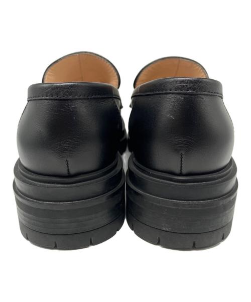 Gianvito Rossi（ジャンヴィト ロッシ）Gianvito Rossi (ジャンヴィト ロッシ) レザーローファー ブラック サイズ:36　1/2の古着・服飾アイテム