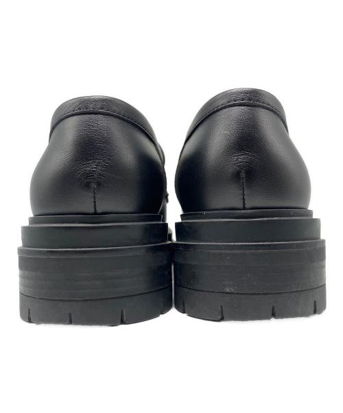 Gianvito Rossi（ジャンヴィト ロッシ）Gianvito Rossi (ジャンヴィト ロッシ) レザーローファー ブラック サイズ:36　1/2の古着・服飾アイテム