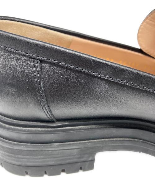Gianvito Rossi（ジャンヴィト ロッシ）Gianvito Rossi (ジャンヴィト ロッシ) レザーローファー ブラック サイズ:36　1/2の古着・服飾アイテム