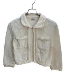 the Barnnet（ザ バーネット）の古着「Vanessa Cotton Boucle Cardigan」｜アイボリー