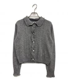 the Barnnet（ザ バーネット）の古着「Cady Heron Scallop Knit Cardigan」｜グレー