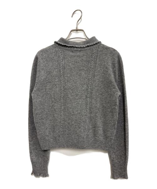 the Barnnet（ザ バーネット）the Barnnet (ザ バーネット) Cady Heron Scallop Knit Cardigan グレー サイズ:Sの古着・服飾アイテム