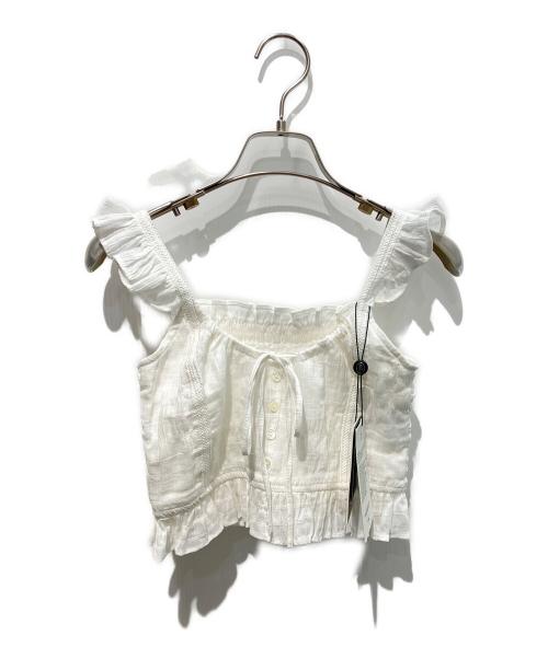 the Barnnet（ザ バーネット）the Barnnet (ザ バーネット) Fes Frill Top ホワイト サイズ:Freeの古着・服飾アイテム