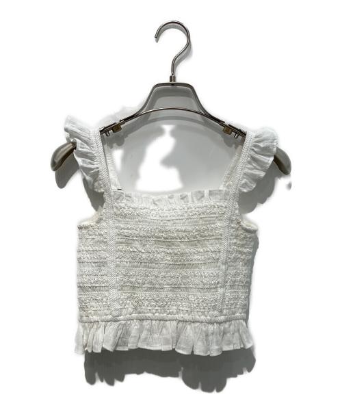 the Barnnet（ザ バーネット）the Barnnet (ザ バーネット) Fes Frill Top ホワイト サイズ:Freeの古着・服飾アイテム