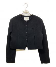 overdue flair（オーバーデュー フレア）の古着「SNAPPED TWEED JACKET」｜ブラック