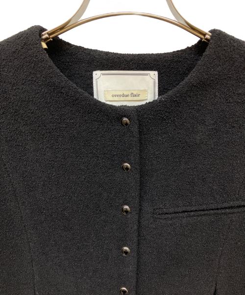 overdue flair（オーバーデュー フレア）overdue flair (オーバーデュー フレア) SNAPPED TWEED JACKET ブラック サイズ:Freeの古着・服飾アイテム