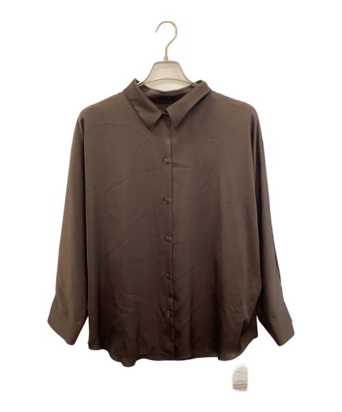 Plage（プラージュ）Plage (プラージュ) dull satin dolman ブラウス ブラウン サイズ:Free 未使用品の古着・服飾アイテム