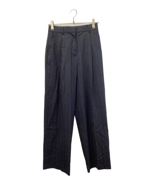 TODAYFUL（トゥデイフル）TODAYFUL (トゥデイフル) Stripe Tuck Trousers ネイビー サイズ:36 未使用品の古着・服飾アイテム