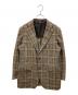 TAGLIATORE（タリアトーレ）の古着「2Bチェックテーラードジャケット」｜ブラウン
