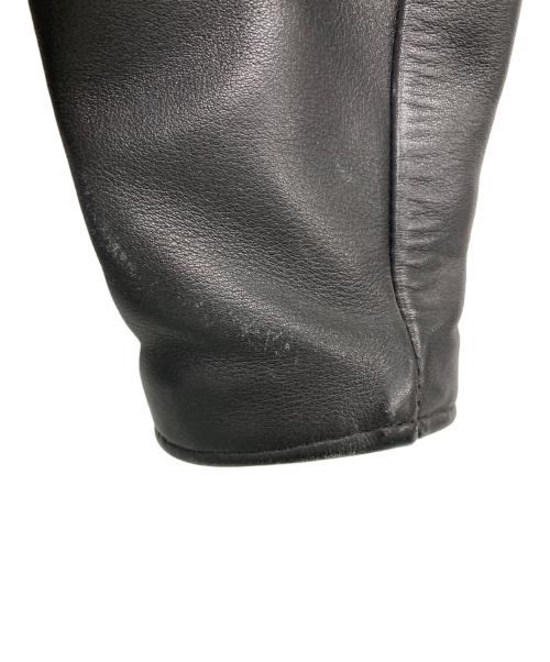 666（666）666 (666) タイトフィット センタージップ ライダースジャケット ブラック サイズ:SIZE 34の古着・服飾アイテム