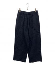 23区（ニジュウサンク）の古着「フラワーエンブロイダリー ワイドパンツ」｜ネイビー