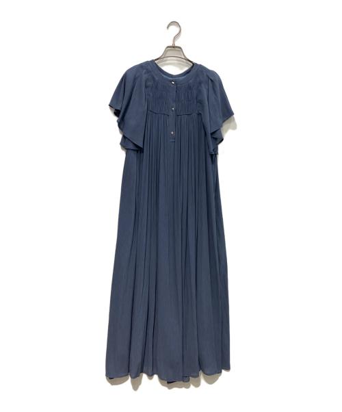 UNITED TOKYO（ユナイテッドトーキョー）UNITED TOKYO (ユナイテッドトーキョー) フレアスリーブリラックスドレス ブルー サイズ:Freeの古着・服飾アイテム