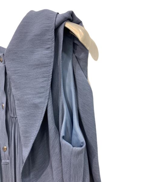 UNITED TOKYO（ユナイテッドトーキョー）UNITED TOKYO (ユナイテッドトーキョー) フレアスリーブリラックスドレス ブルー サイズ:Freeの古着・服飾アイテム