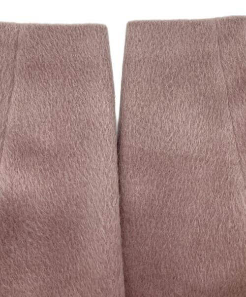 ebure（エブール）ebure (エブール) ウールアルパカシャギーノーカラーコート パープル サイズ:Freeの古着・服飾アイテム