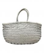 st.Christopher×DRAGONセントクリストファー×ドラゴン）の古着「レザーメッシュハンドバッグ」｜ホワイト