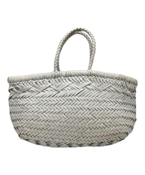 st.Christopher（セントクリストファー）st.Christopher (セントクリストファー) dragon (ドラゴン) レザーメッシュハンドバッグ ホワイトの古着・服飾アイテム