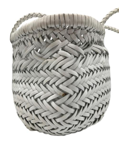 st.Christopher（セントクリストファー）st.Christopher (セントクリストファー) dragon (ドラゴン) レザーメッシュハンドバッグ ホワイトの古着・服飾アイテム