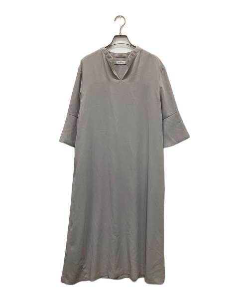 ADORE（アドーア）ADORE (アドーア) クリアジョーゼットワンピース グレー サイズ:36の古着・服飾アイテム