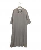 ADOREアドーア）の古着「クリアジョーゼットワンピース」｜グレー