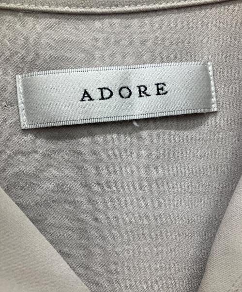 ADORE（アドーア）ADORE (アドーア) クリアジョーゼットワンピース グレー サイズ:36の古着・服飾アイテム
