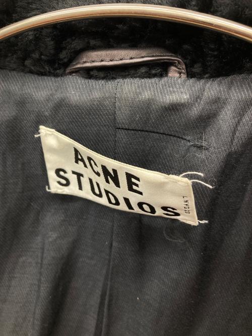 Acne studios（アクネ ストゥディオス）ACNE STUDIOS (アクネ ストゥディオス) レザーバイカージャケット ブラック サイズ:34の古着・服飾アイテム