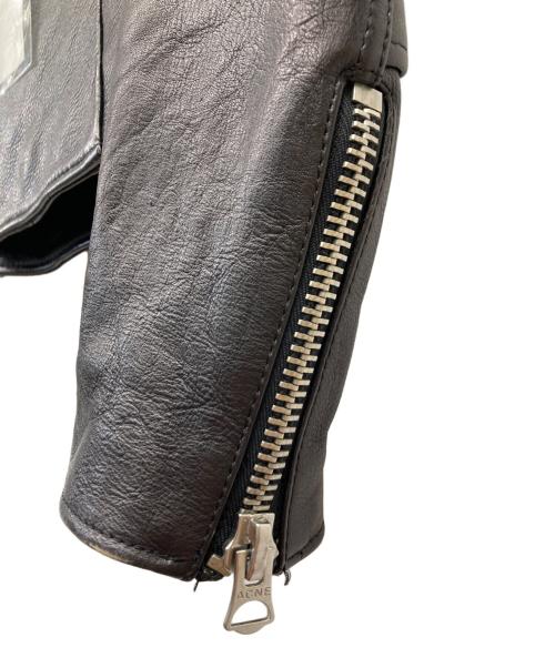 Acne studios（アクネ ストゥディオス）ACNE STUDIOS (アクネ ストゥディオス) レザーバイカージャケット ブラック サイズ:34の古着・服飾アイテム