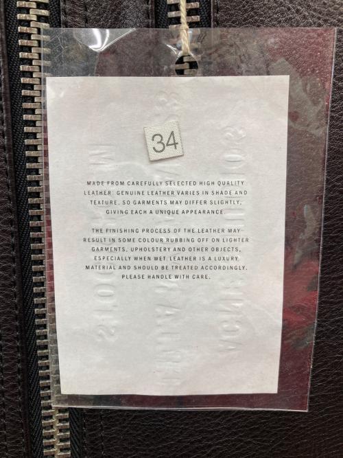 Acne studios（アクネ ストゥディオス）ACNE STUDIOS (アクネ ストゥディオス) レザーバイカージャケット ブラック サイズ:34の古着・服飾アイテム