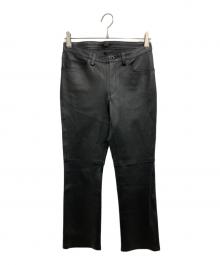 AP STUDIO（エーピーストゥディオ）の古着「レザーコンフォートパンツ」｜ブラック