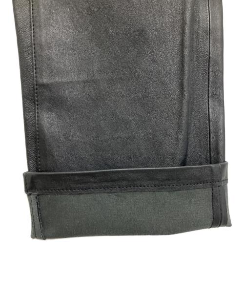 AP STUDIO（エーピーストゥディオ）AP STUDIO (エーピーストゥディオ) レザーコンフォートパンツ ブラック サイズ:36の古着・服飾アイテム