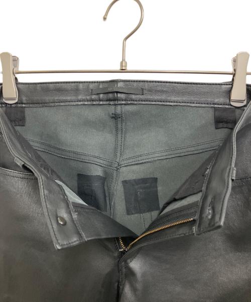 AP STUDIO（エーピーストゥディオ）AP STUDIO (エーピーストゥディオ) レザーコンフォートパンツ ブラック サイズ:36の古着・服飾アイテム