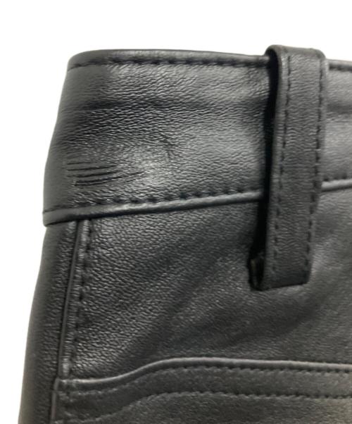 AP STUDIO（エーピーストゥディオ）AP STUDIO (エーピーストゥディオ) レザーコンフォートパンツ ブラック サイズ:36の古着・服飾アイテム