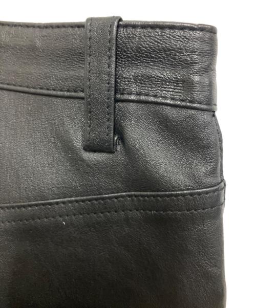 AP STUDIO（エーピーストゥディオ）AP STUDIO (エーピーストゥディオ) レザーコンフォートパンツ ブラック サイズ:36の古着・服飾アイテム